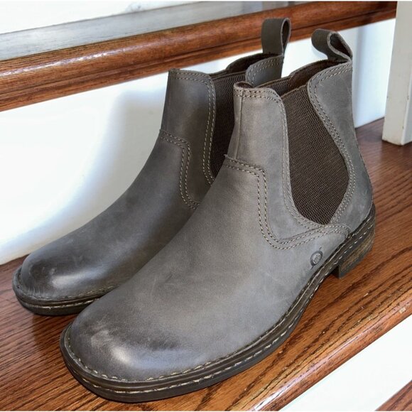 NEW Born Men's Hemlock Leather Boots Size 9.5 Brown Pull On Casual Fall Winter - Picture 5 of 13